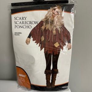 Scary scarecrow poncho Halloween costume
